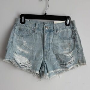 NWT light wash jean short